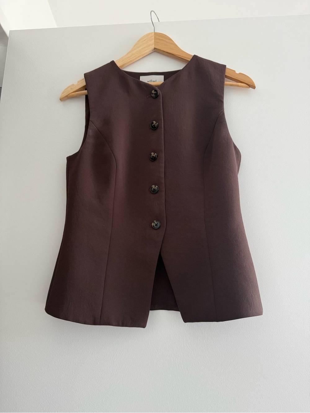 Wilfred Brown Sleeveless Button-Front Tunic